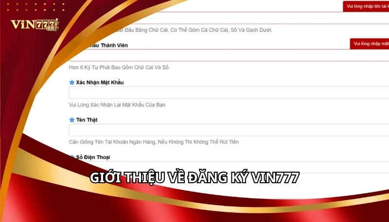Đăng Ký Vin777 - Nhận Thưởng Chào Mừng 777K Tháng 7/2025 1 Giới thiệu về đăng ký Vin777