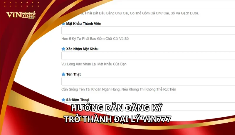 Đại Lý Vin777 - Hợp Tác Kinh Doanh, Thu Nhập Đột Phá 2025 3 Hướng dẫn đăng ký trở thành đại lý Vin777